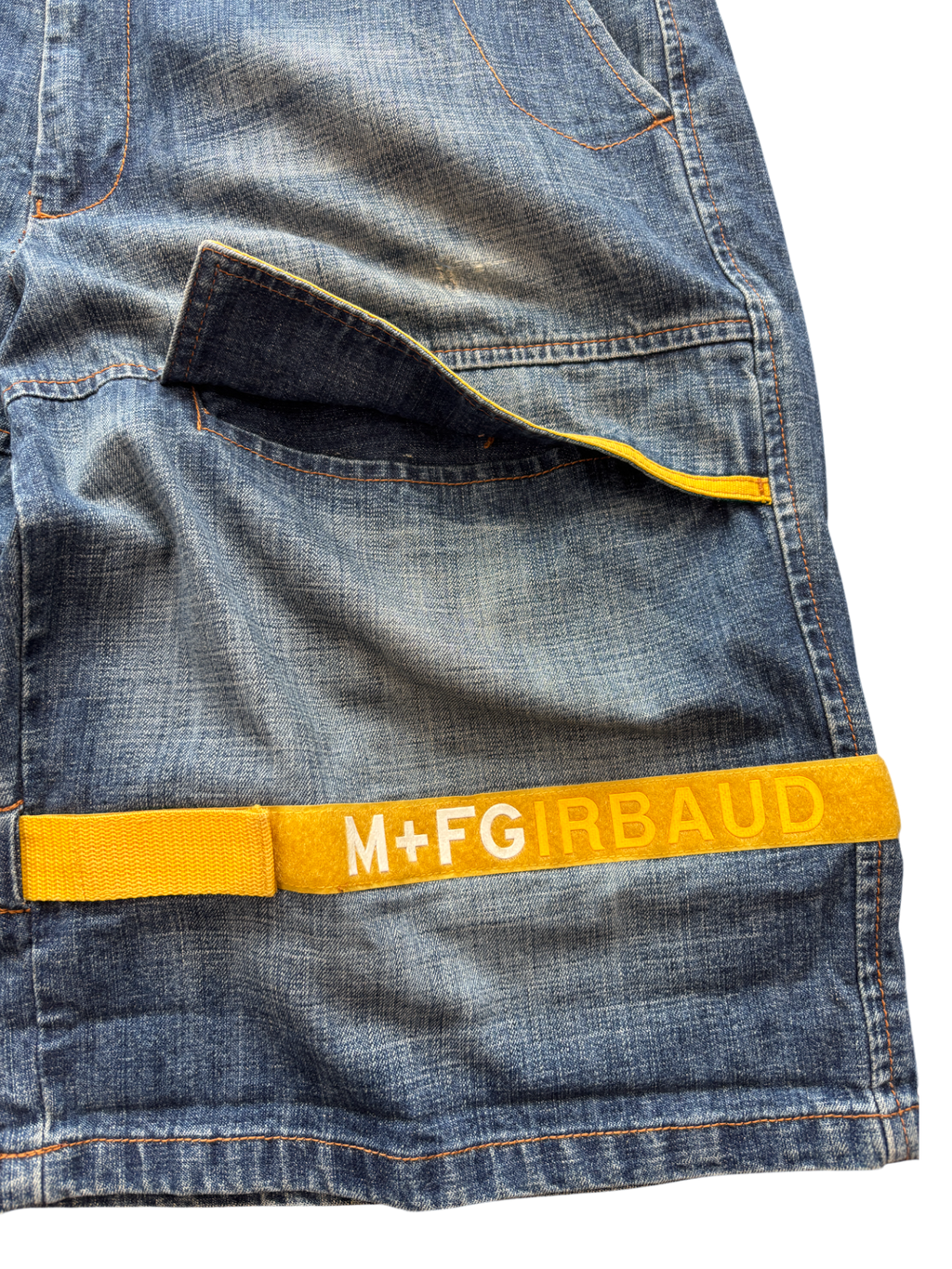 VINTAGE MARITHE FRANCOIS GIRBAUD SHUTTLE TAPE SHORTS