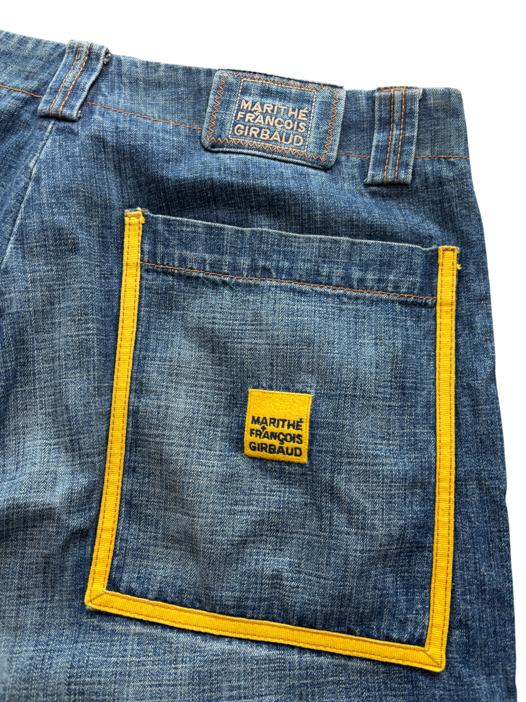 VINTAGE MARITHE FRANCOIS GIRBAUD SHUTTLE TAPE SHORTS