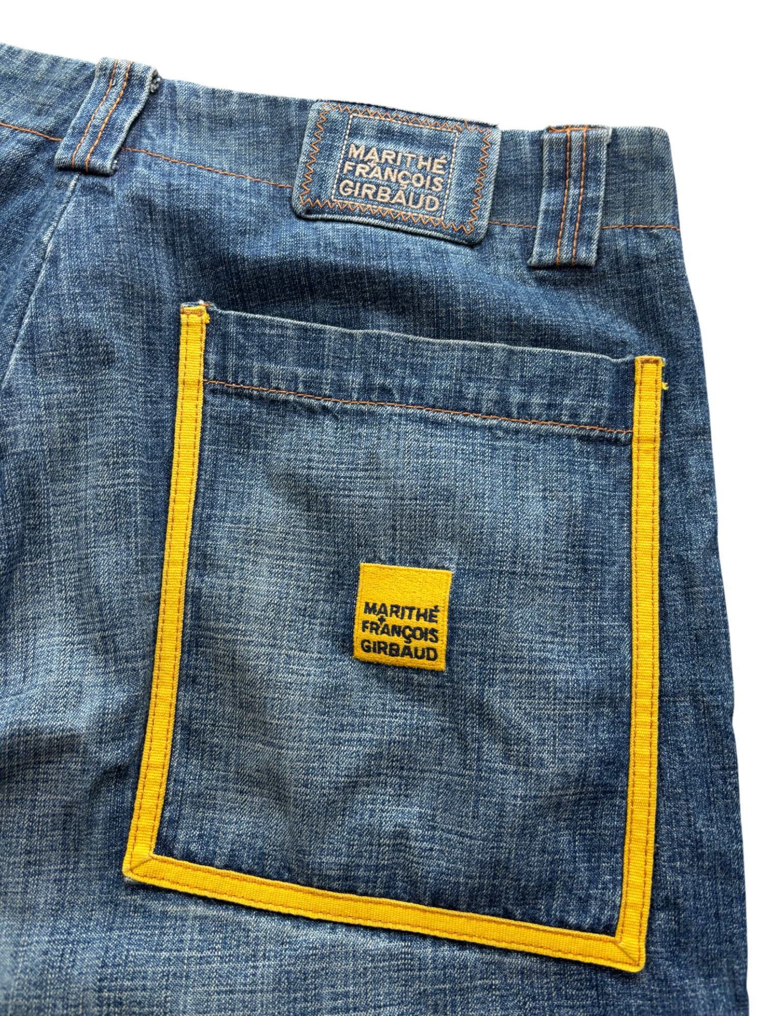 VINTAGE MARITHE FRANCOIS GIRBAUD SHUTTLE TAPE SHORTS