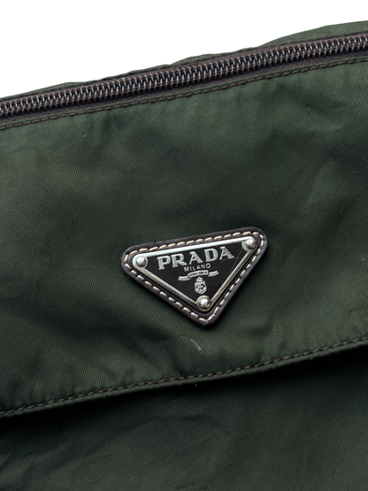 Prada Mainline Forest Green Shoulder Bag
