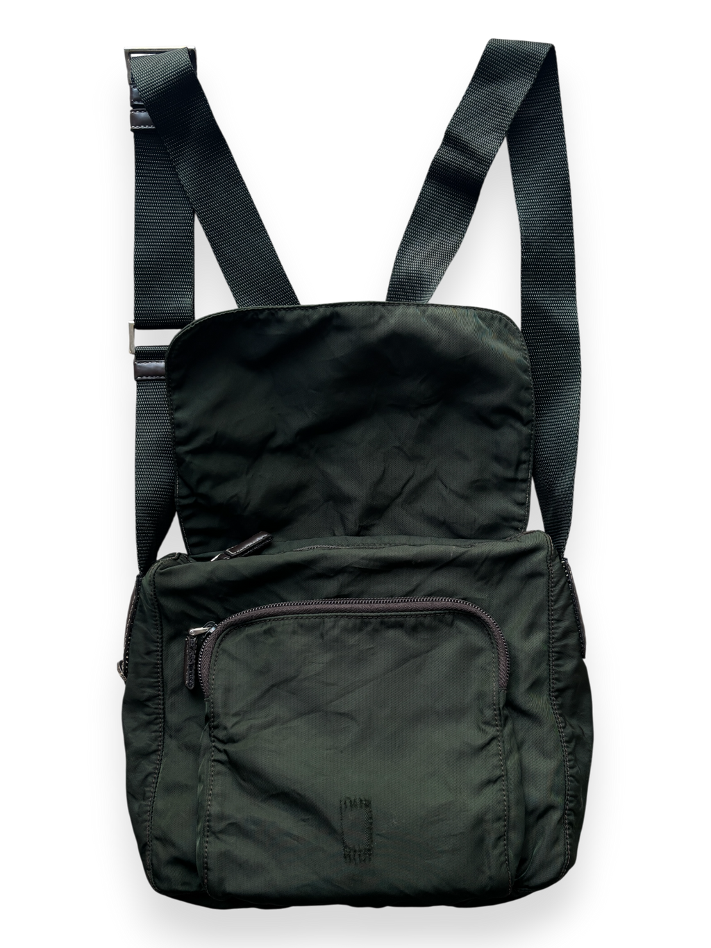 Prada Mainline Forest Green Shoulder Bag