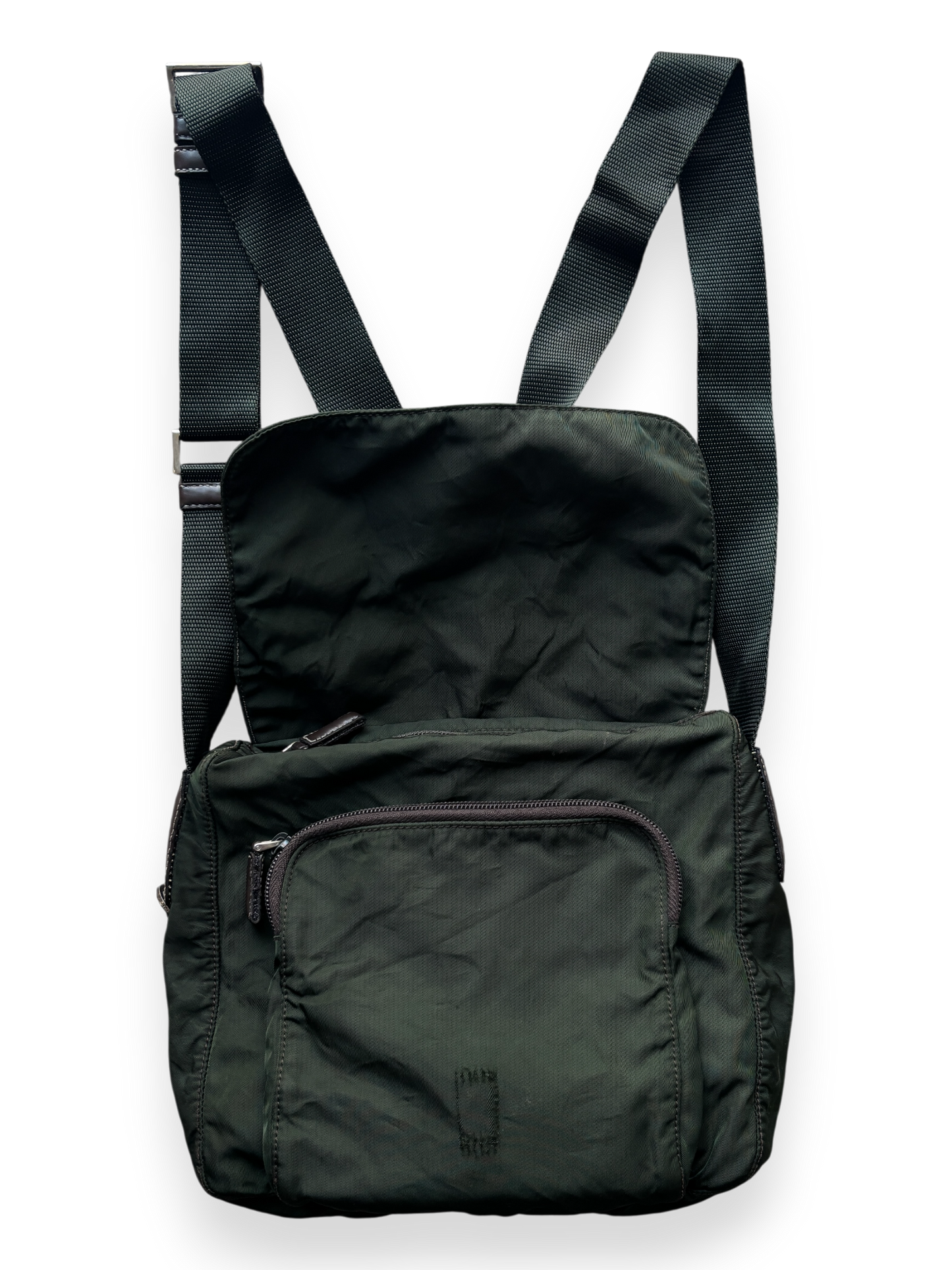 Prada Mainline Forest Green Shoulder Bag