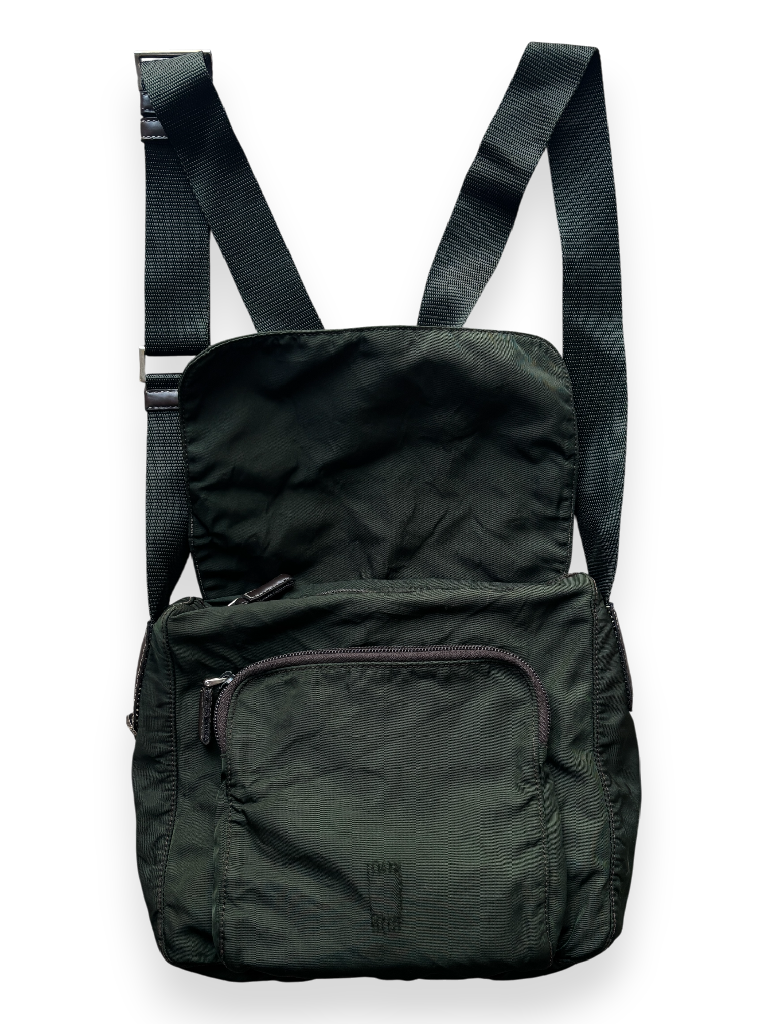 Prada Mainline Forest Green Shoulder Bag