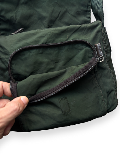 Prada Mainline Forest Green Shoulder Bag