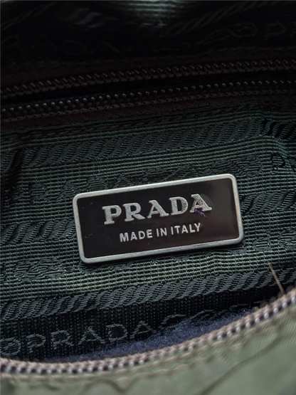 Prada Mainline Forest Green Shoulder Bag