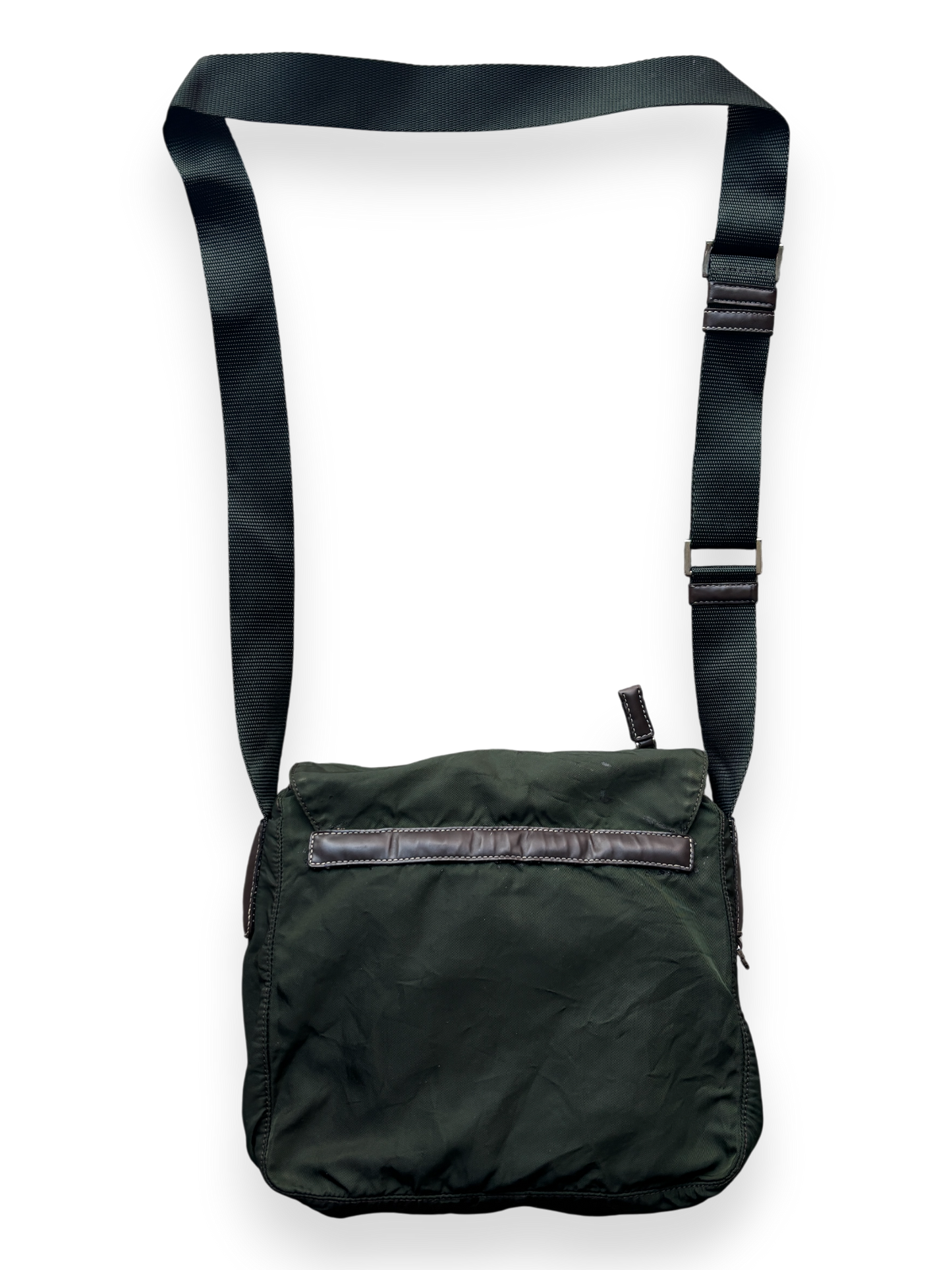 Prada Mainline Forest Green Shoulder Bag