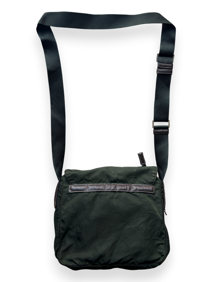 Prada Mainline Forest Green Shoulder Bag