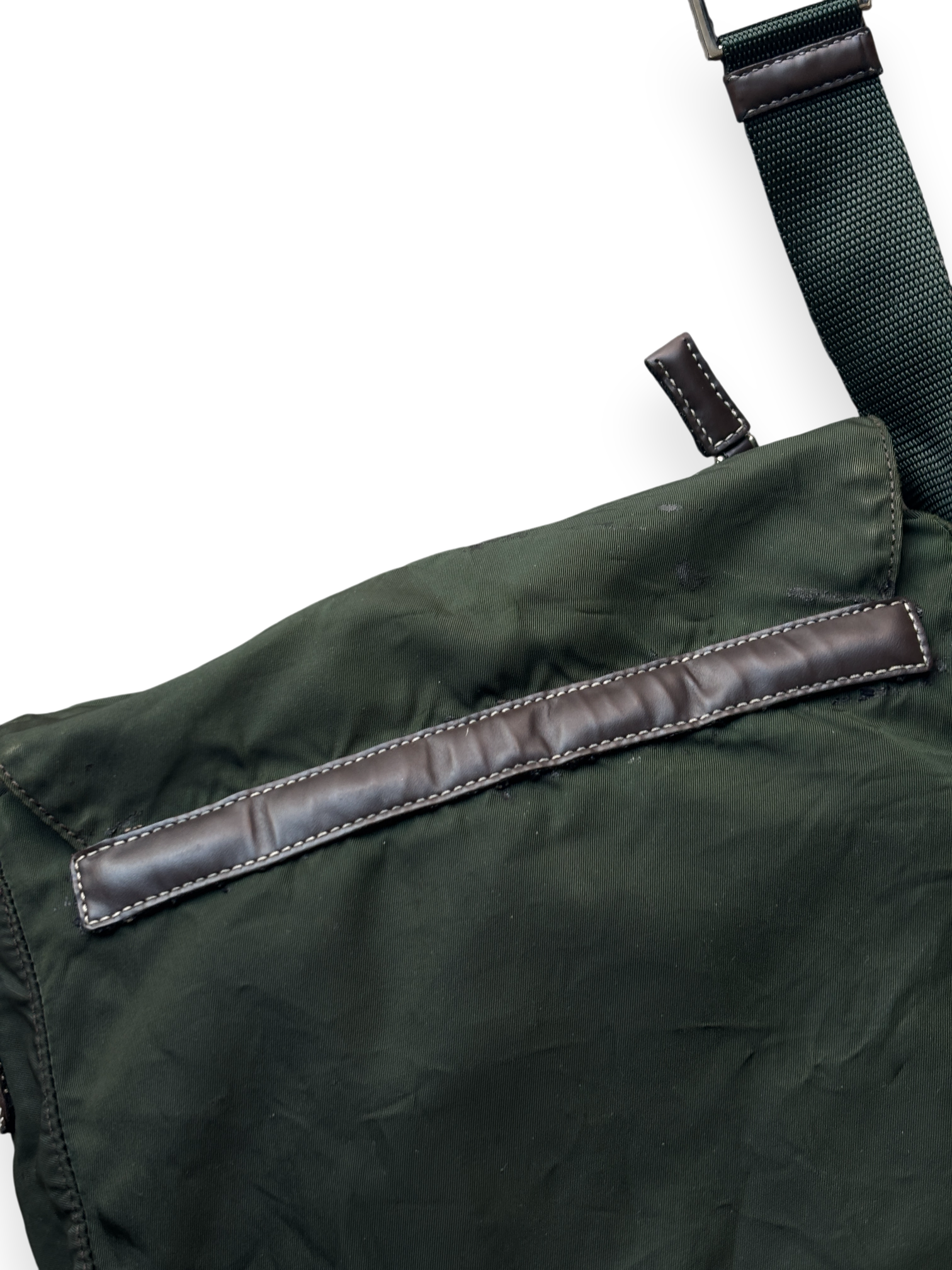 Prada Mainline Forest Green Shoulder Bag