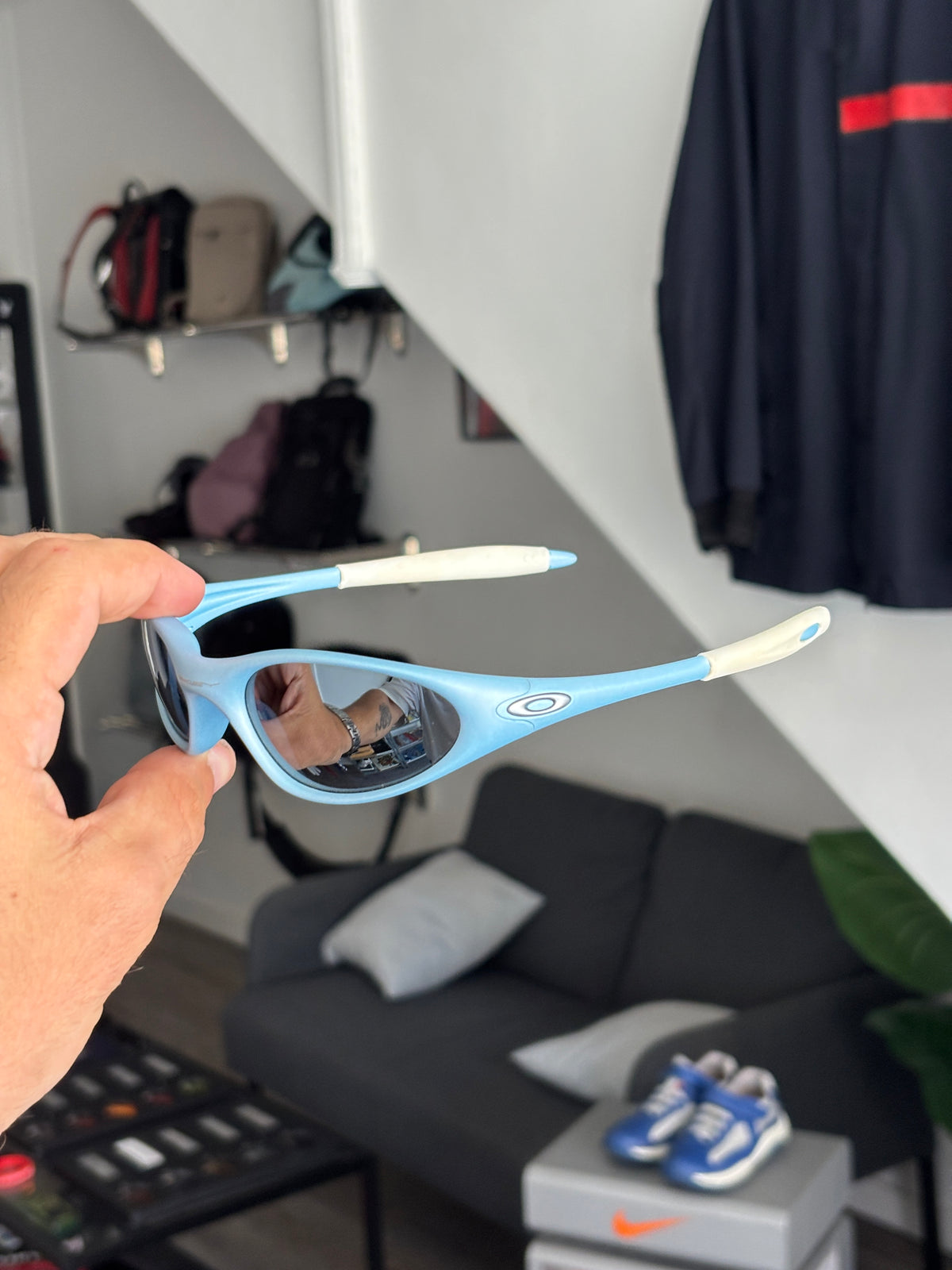 2003 Oakley Minute Powder Blue with Black Iridium lenses, sourced for a client