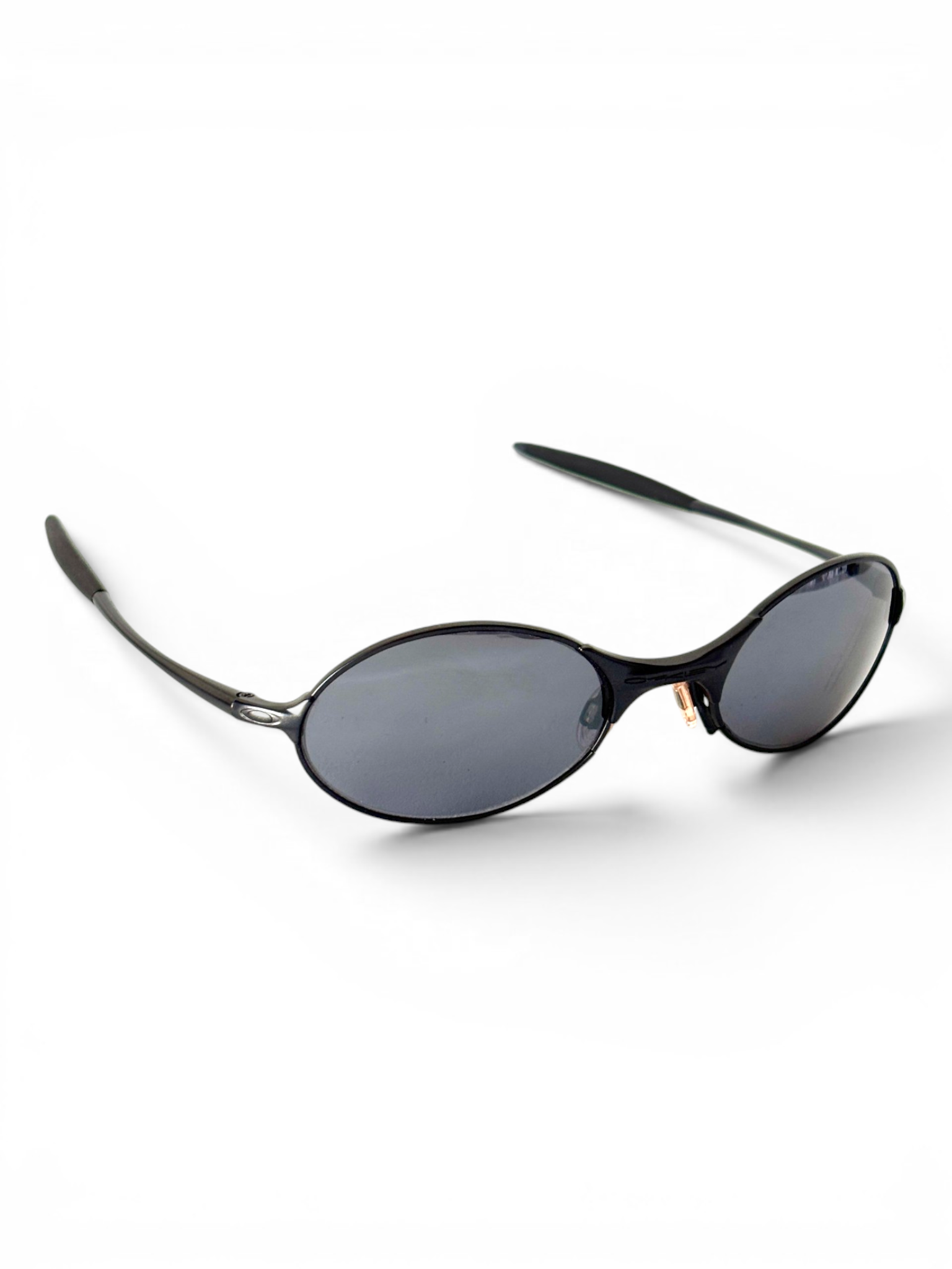 1999 Oakley E-Wire Dark / Black Iridium Sunglasses