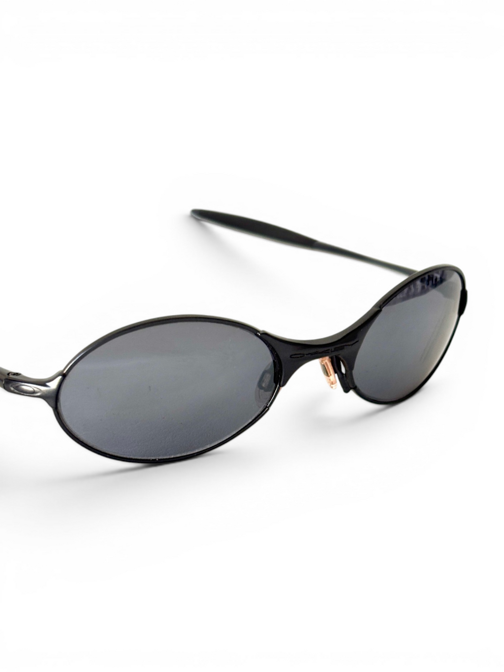 1999 Oakley E-Wire Dark / Black Iridium Sunglasses