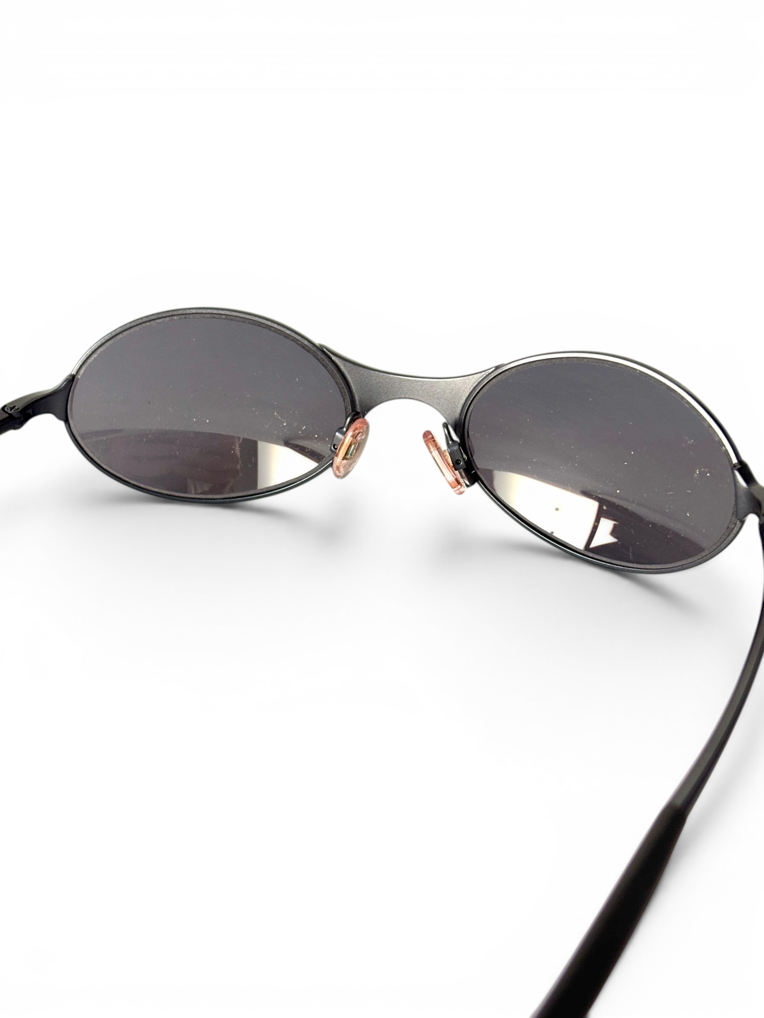 1999 Oakley E-Wire Dark / Black Iridium Sunglasses