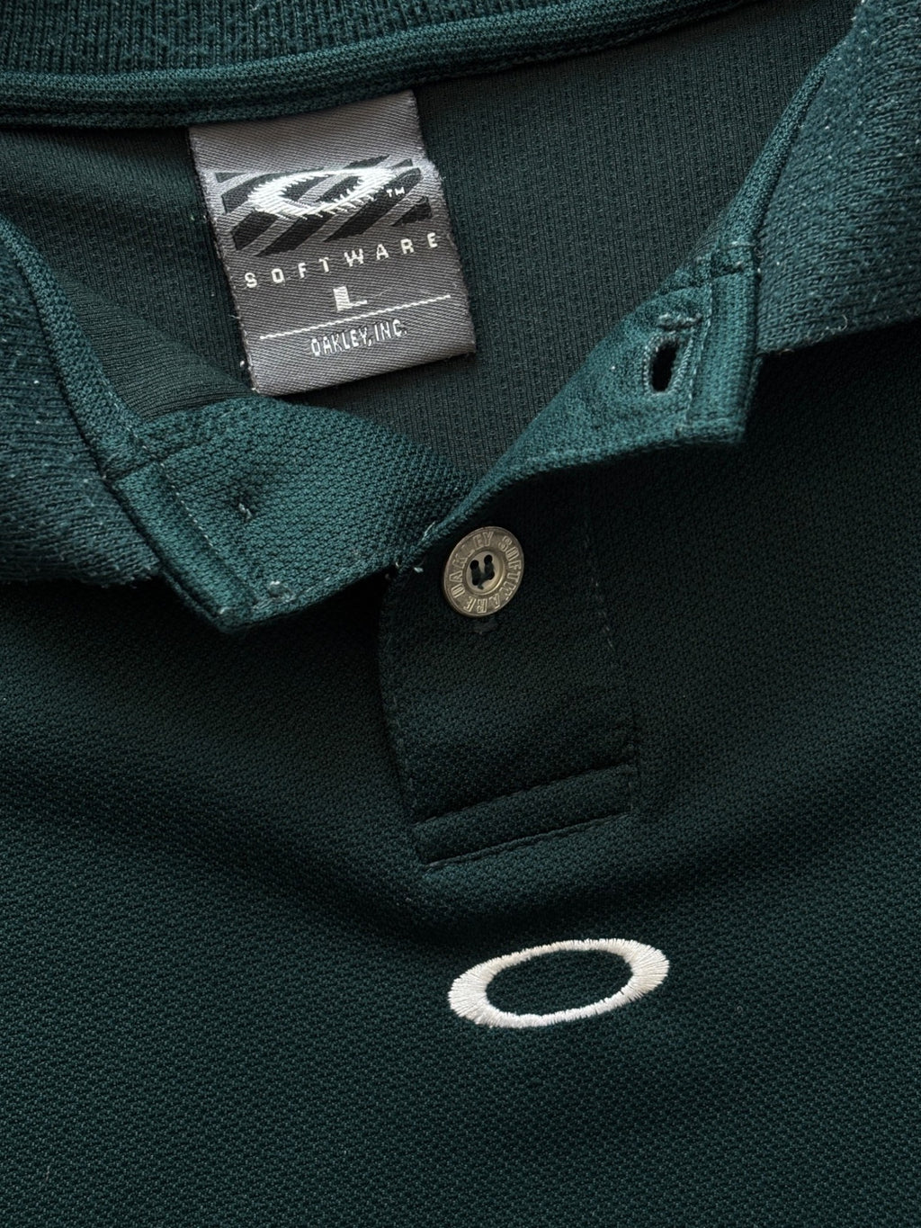 2000's Oakley Software Forest Green Icon Polo (L)