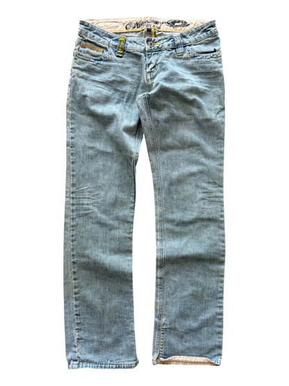 0O'S OAKLEY WOMEN'S INDRUSTRIAL X METAL DENIM JEANS