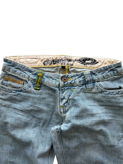 0O'S OAKLEY WOMEN'S INDRUSTRIAL X METAL DENIM JEANS
