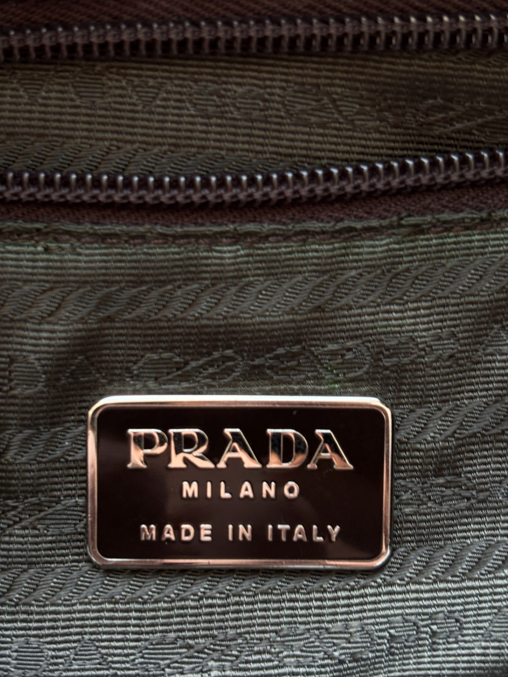 PRADA MAIN LINE FOREST GREEN SHOULDER BAG