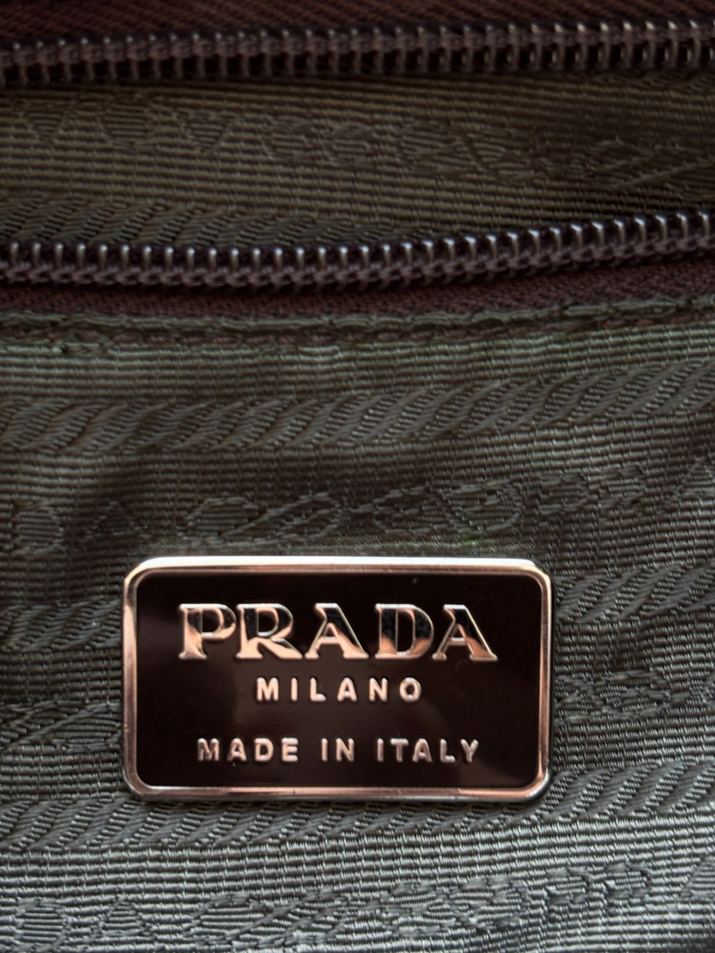 PRADA MAIN LINE FOREST GREEN SHOULDER BAG