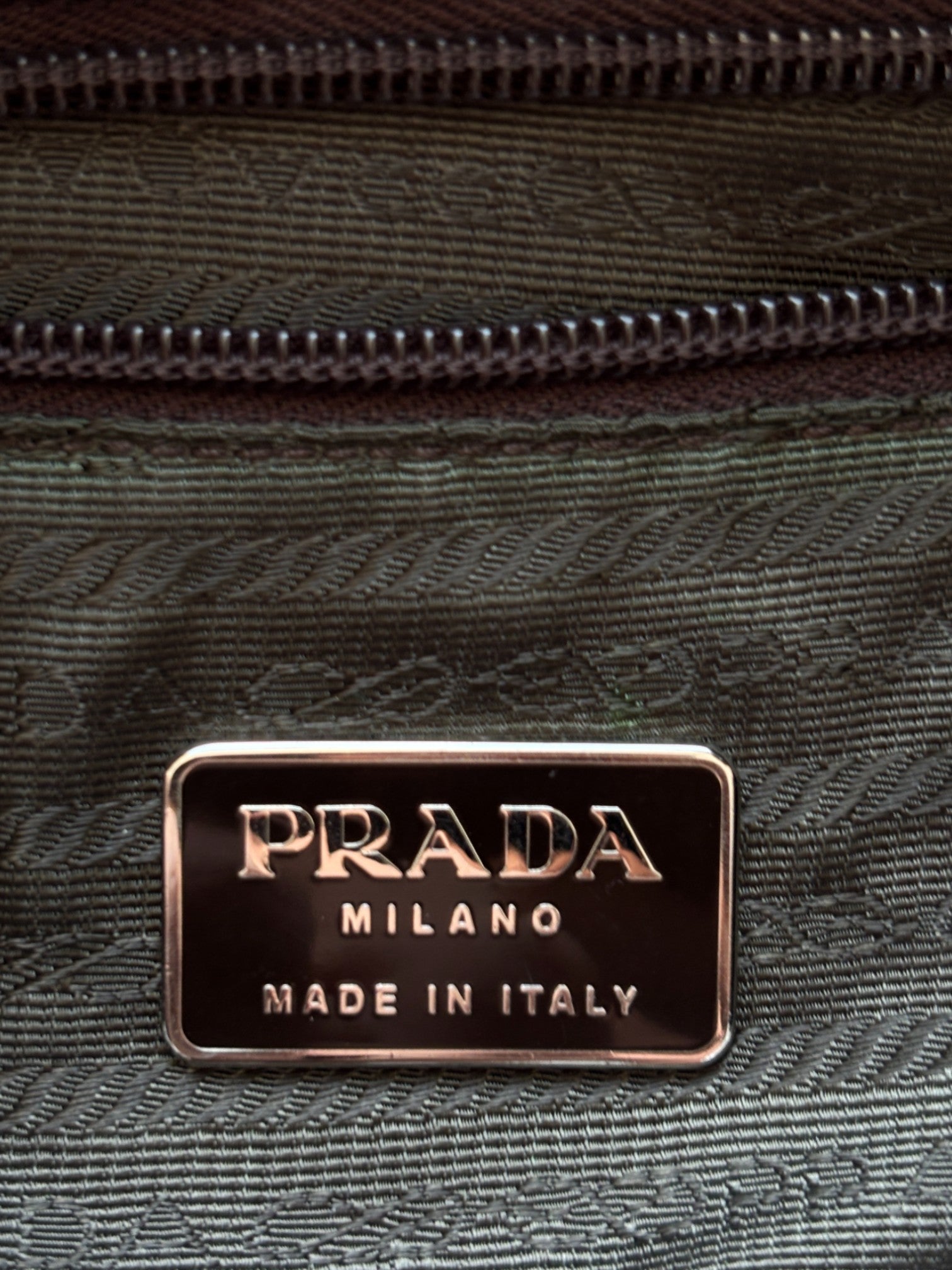 PRADA MAIN LINE FOREST GREEN SHOULDER BAG