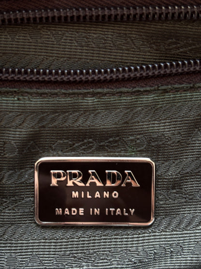 PRADA MAIN LINE FOREST GREEN SHOULDER BAG