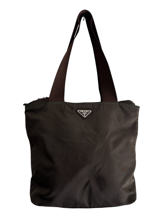 PRADA MAIN LINE FOREST GREEN SHOULDER BAG