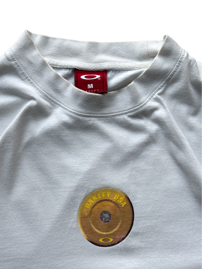 2000's Oakley Lateral Bullet White Tee (S/M)