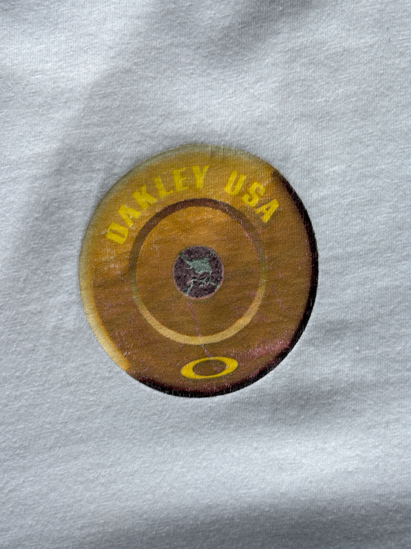 2000's Oakley Lateral Bullet White Tee (S/M)