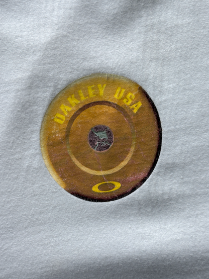 2000's Oakley Lateral Bullet White Tee (S/M)