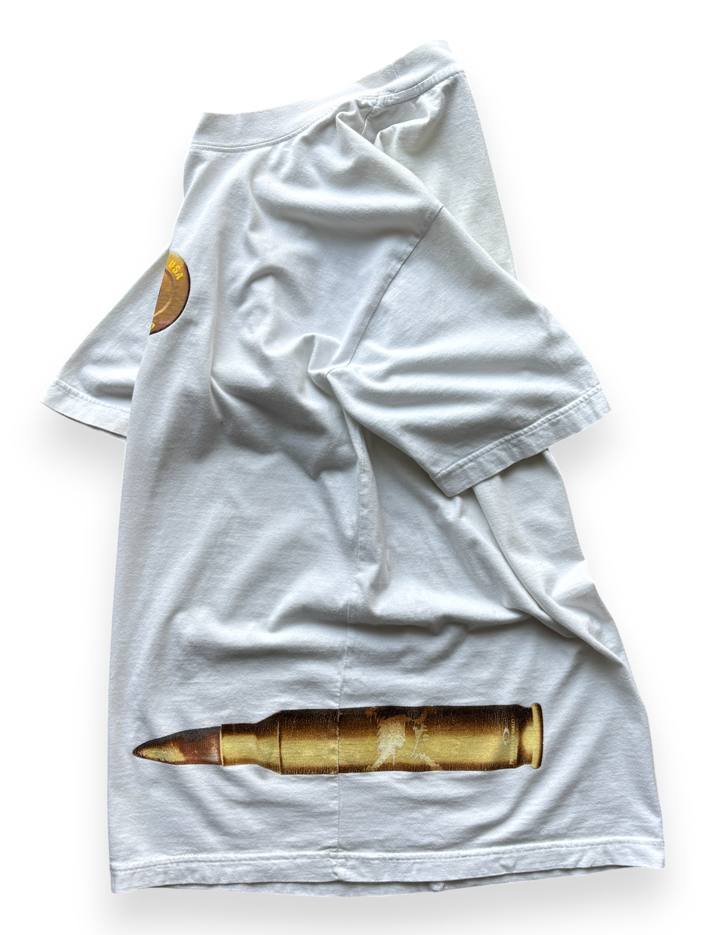 2000's Oakley Lateral Bullet White Tee (S/M)