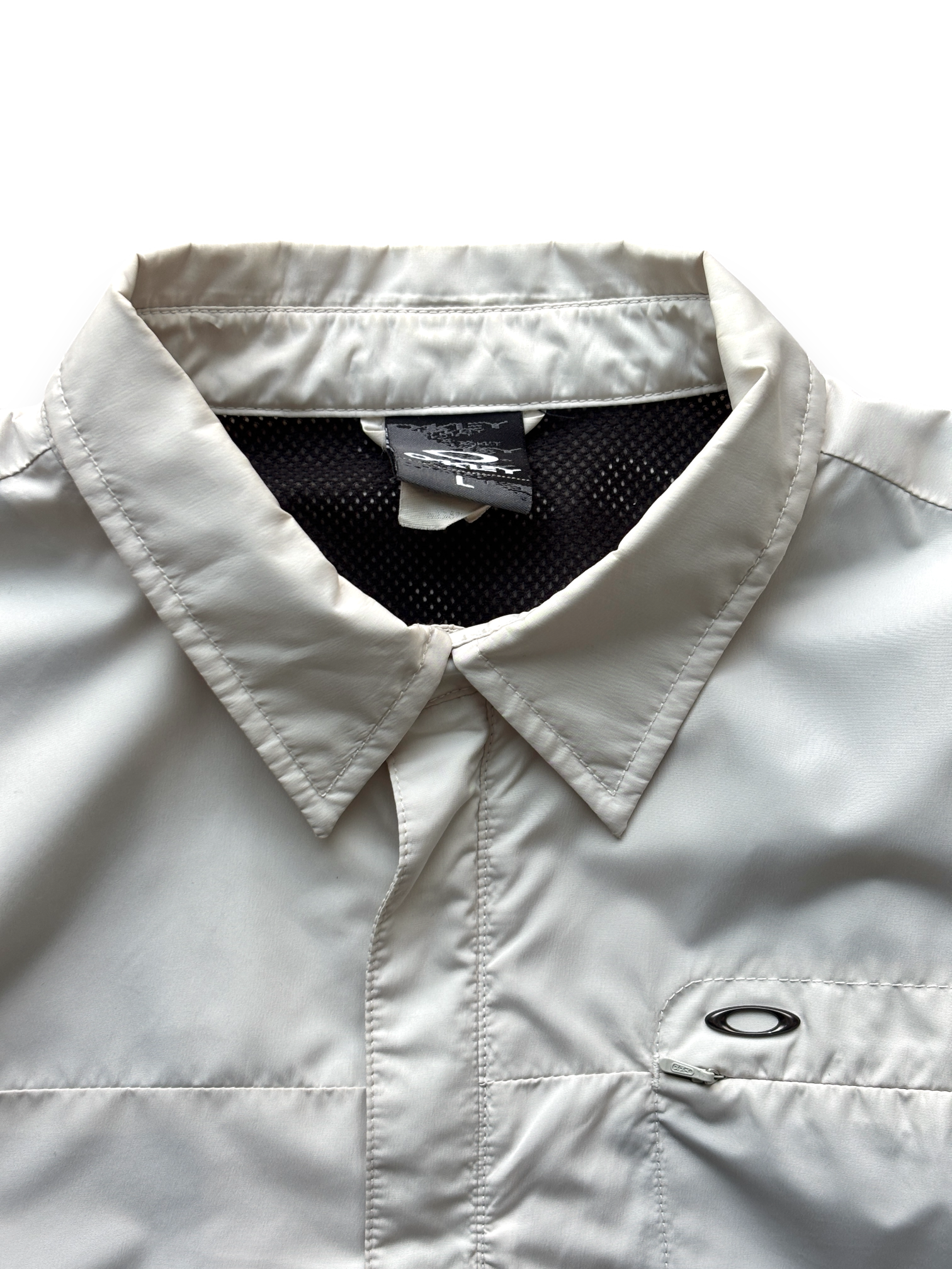 2005 Oakley Eggshell Shirt Jacket Metal Icon (L)