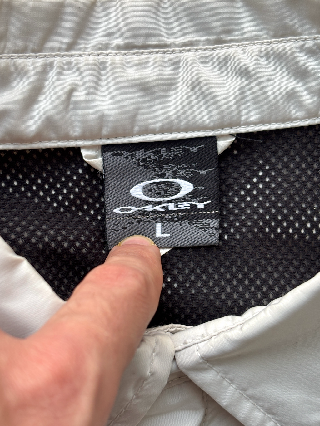 2005 Oakley Eggshell Shirt Jacket Metal Icon (L)