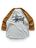 2021 Stüssy Two Tone Raglan Logo Tee (M)