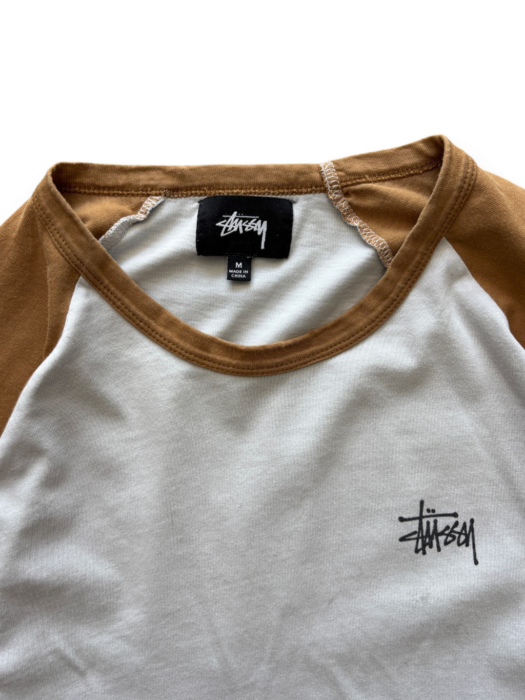 2021 Stüssy Two Tone Raglan Logo Tee (M)