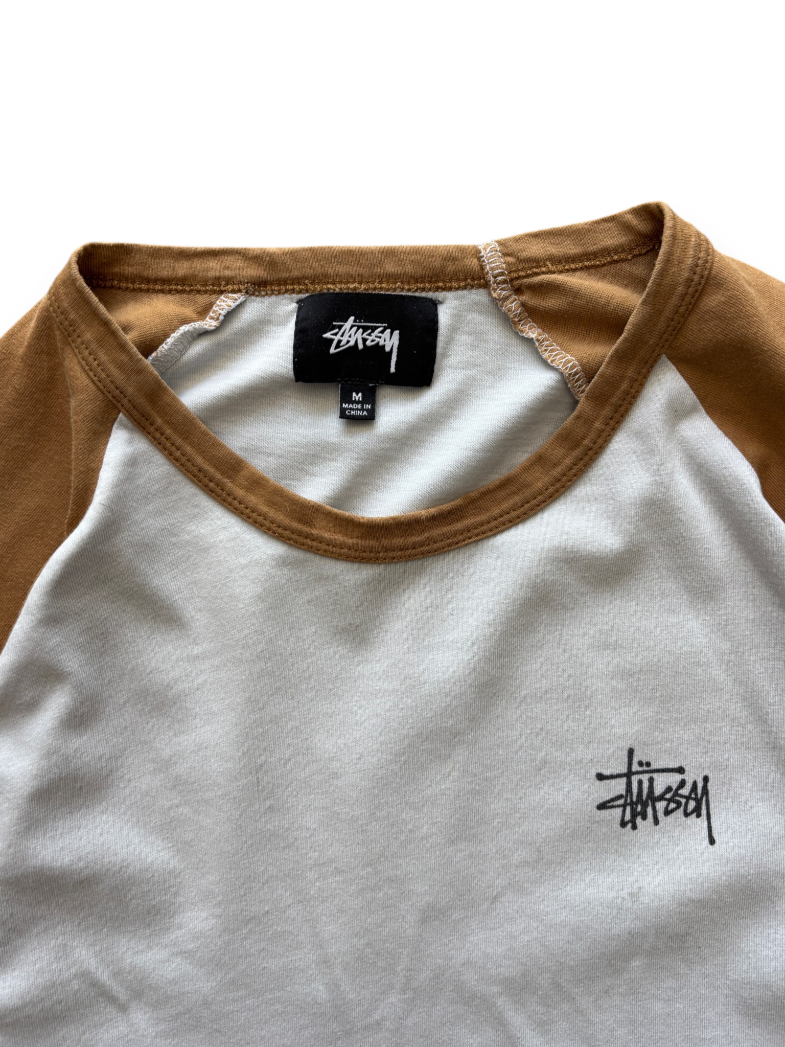 2021 Stüssy Two Tone Raglan Logo Tee (M)