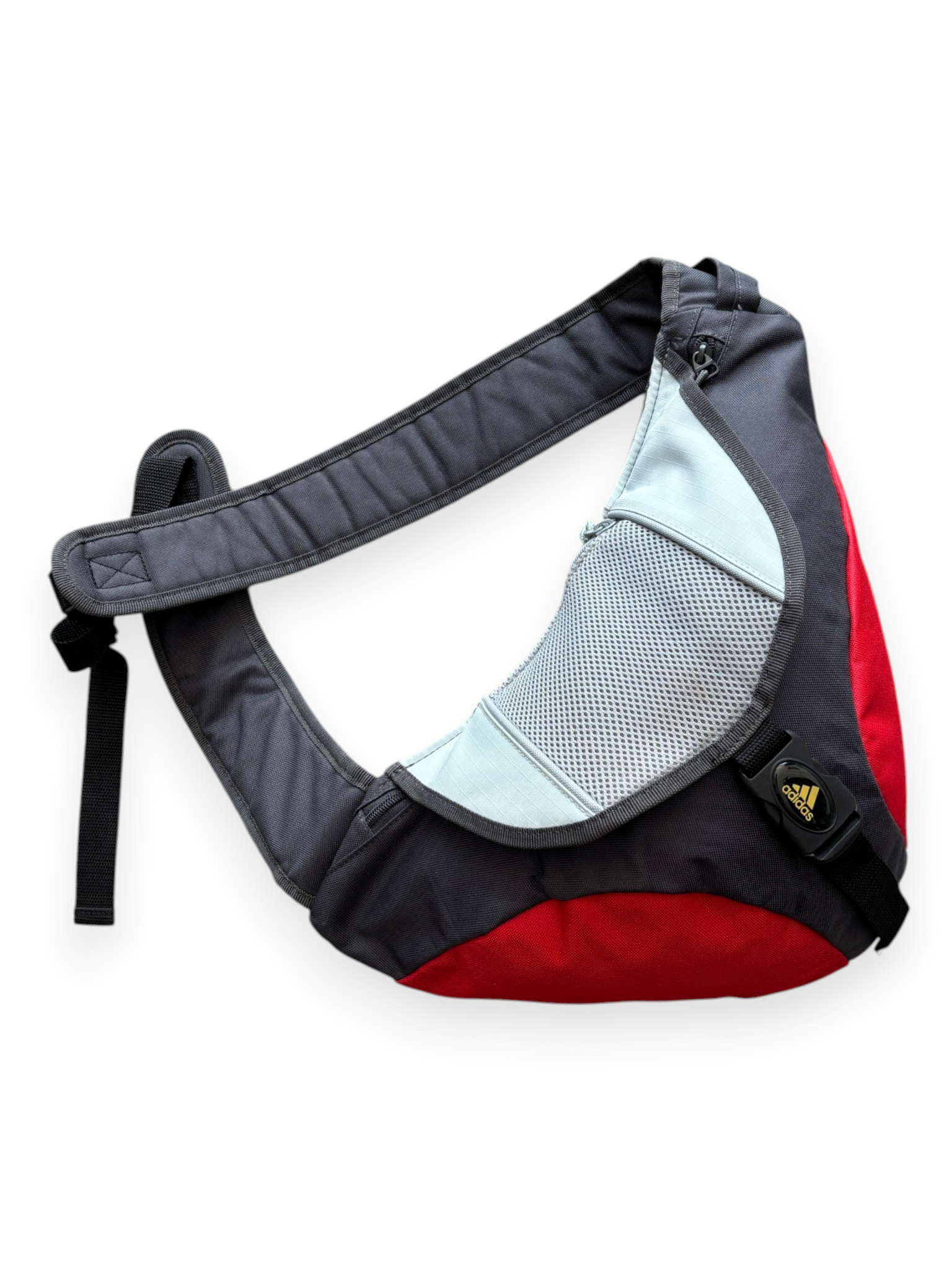 2000's Adidas Charcoal / Red Sling Bag
