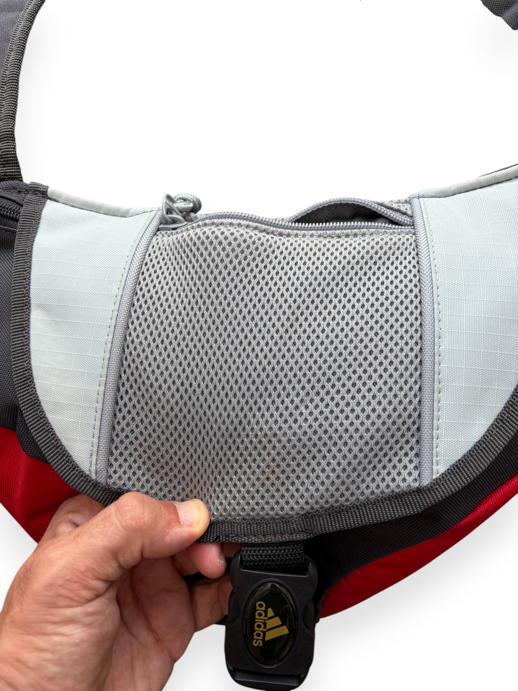 2000's Adidas Charcoal / Red Sling Bag