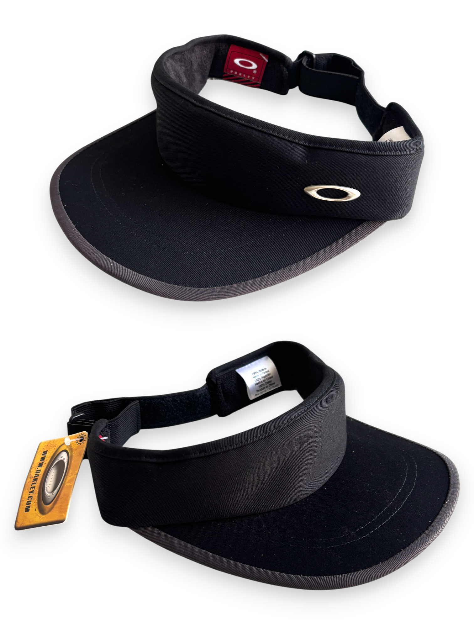 Deadstock Oakley 2000's Metal Icon Visor Caps