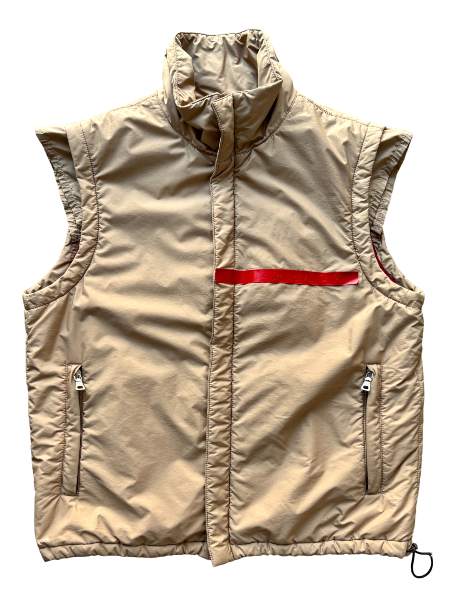 S/S2002  Prada Sport Beige Padded Lined Vest (M)
