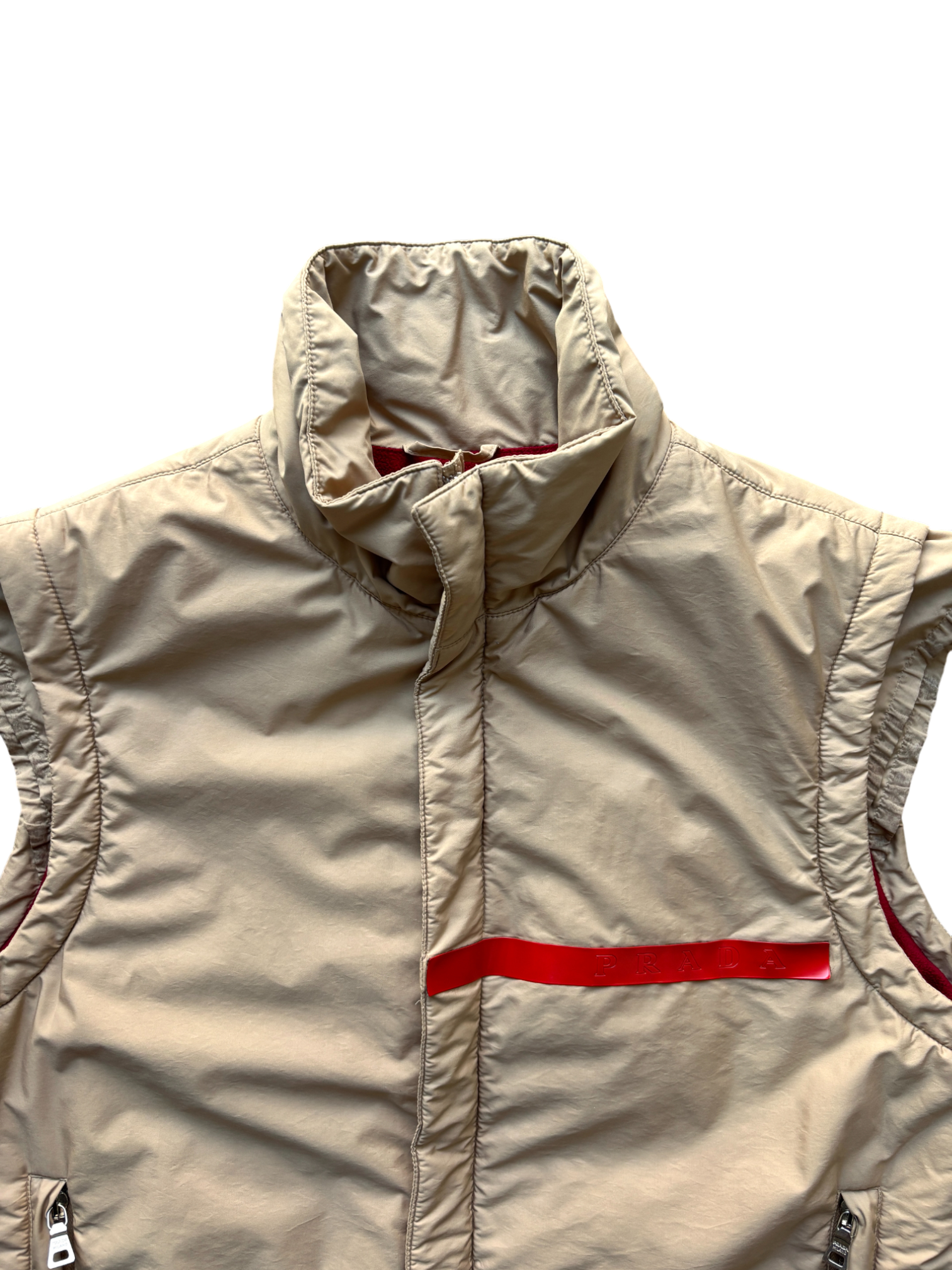 S/S2002  Prada Sport Beige Padded Lined Vest (M)