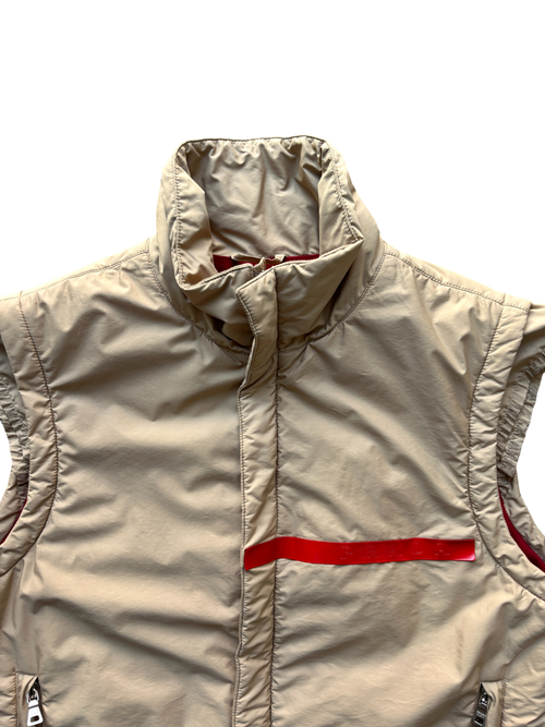 S/S2002  Prada Sport Beige Padded Lined Vest (M)