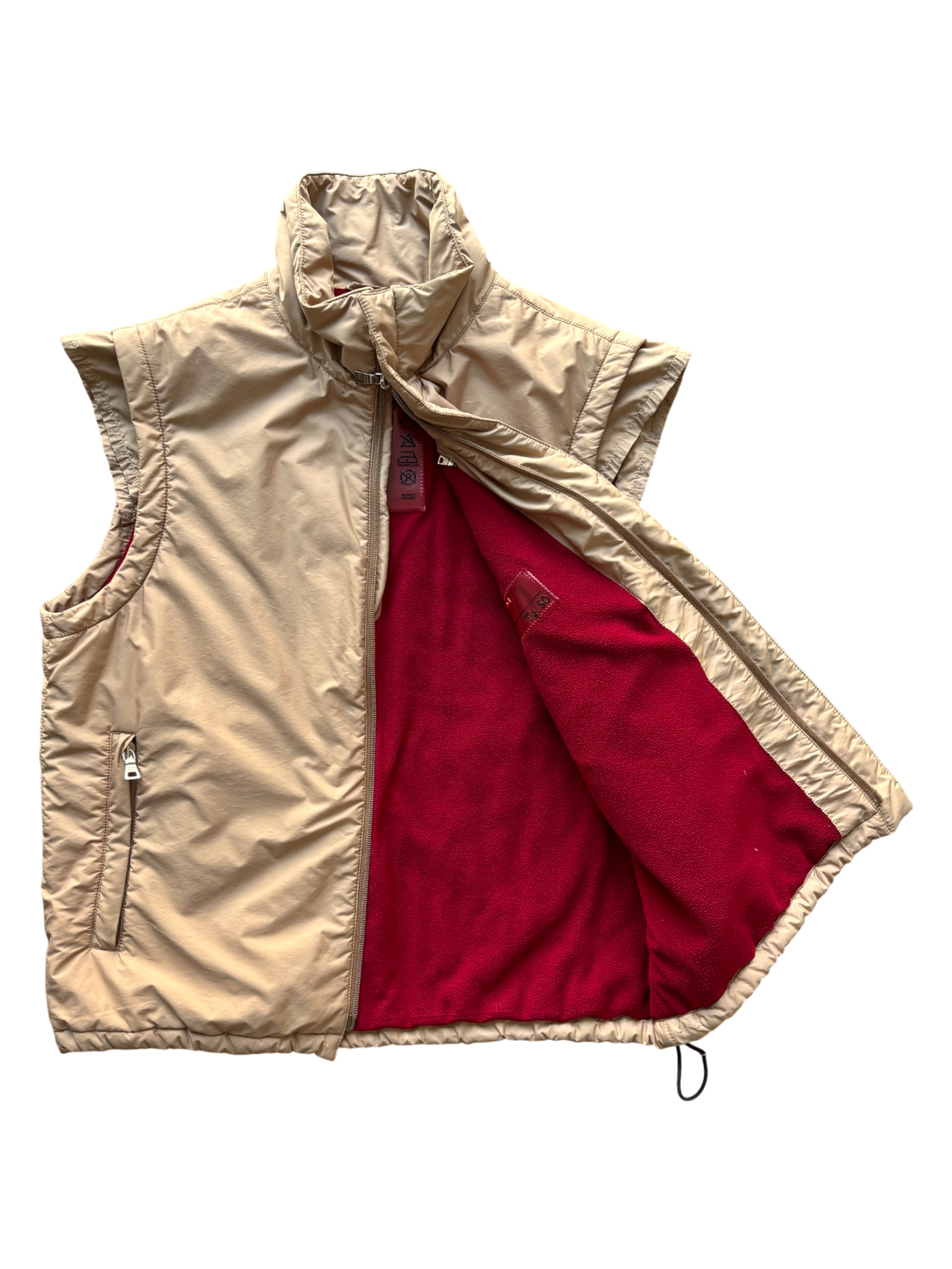 S/S2002  Prada Sport Beige Padded Lined Vest (M)