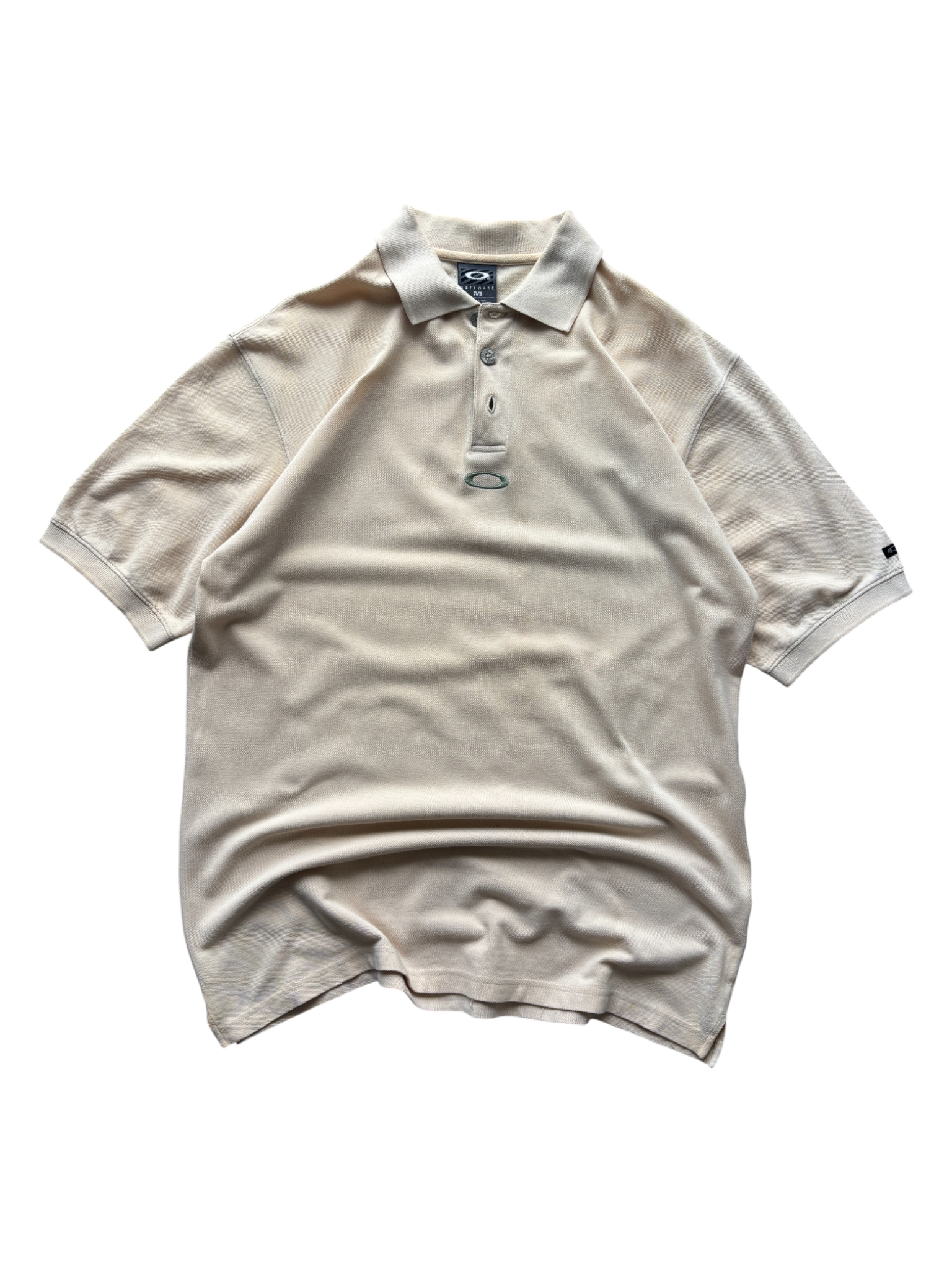 Oakley Software Beige Embroidered Icon Polo