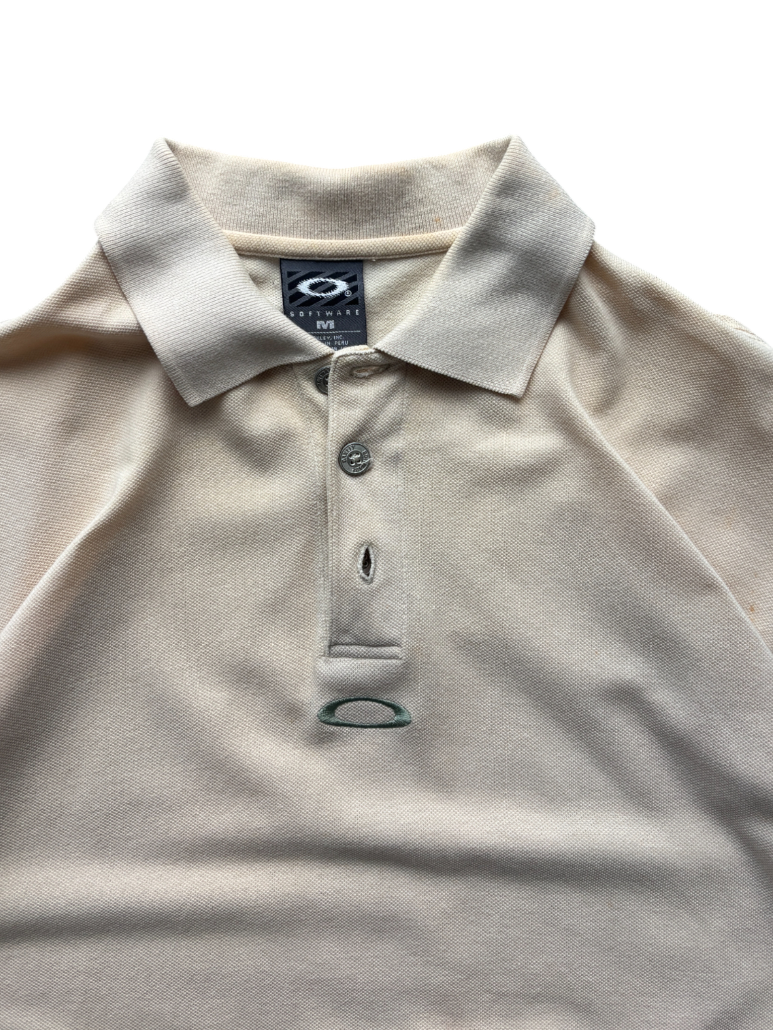 Oakley Software Beige Embroidered Icon Polo