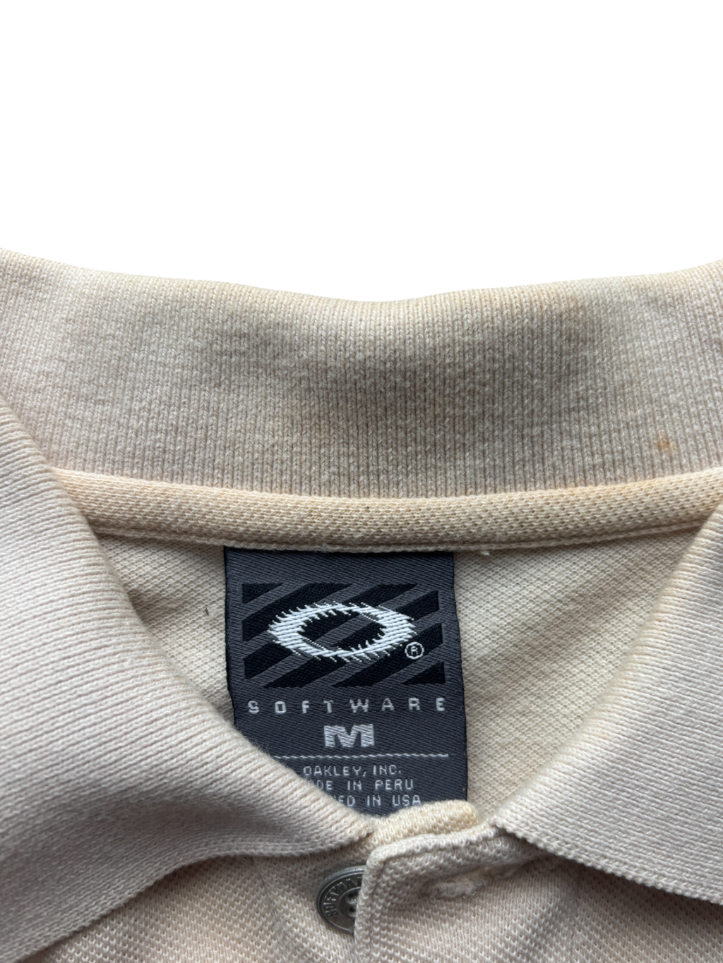Oakley Software Beige Embroidered Icon Polo