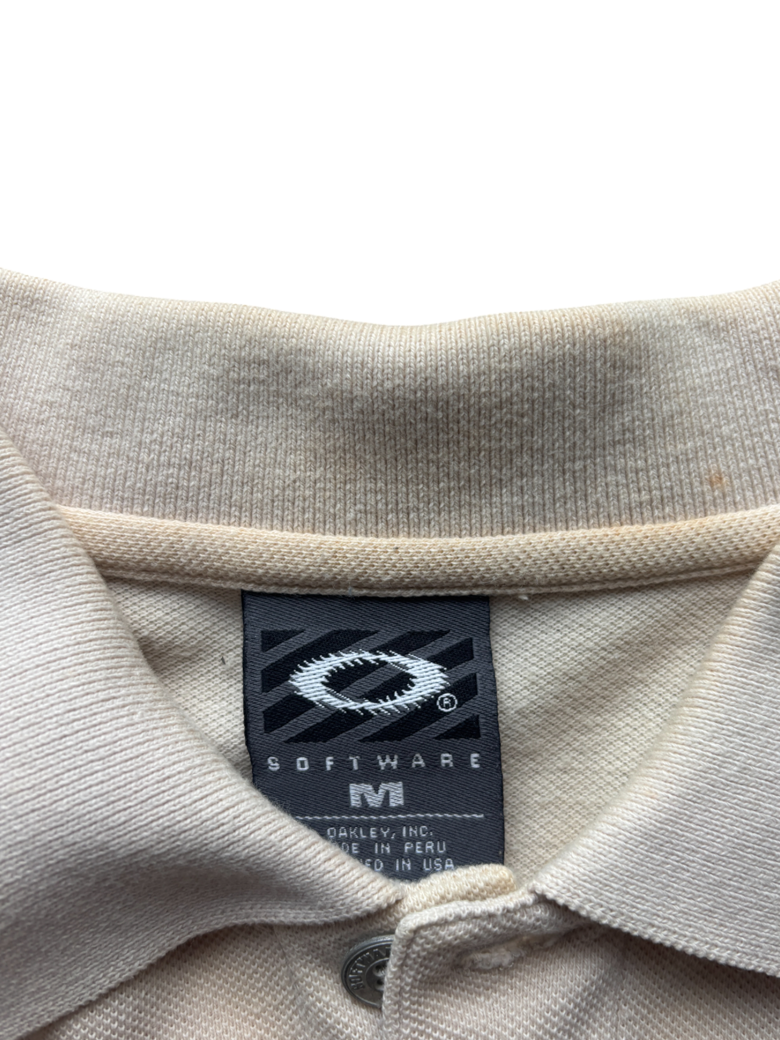 Oakley Software Beige Embroidered Icon Polo