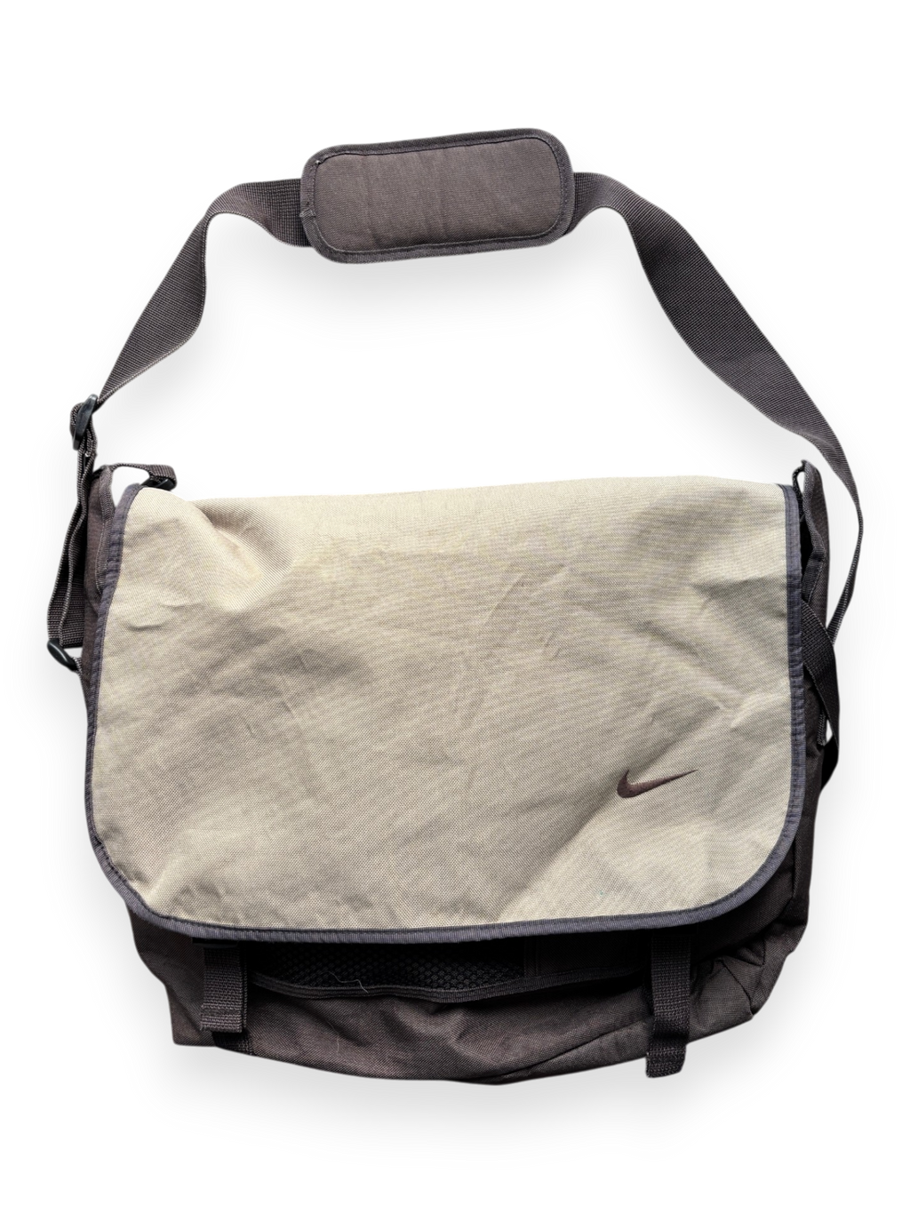 Early 2000's Nike Brown Cream Messenger Bag