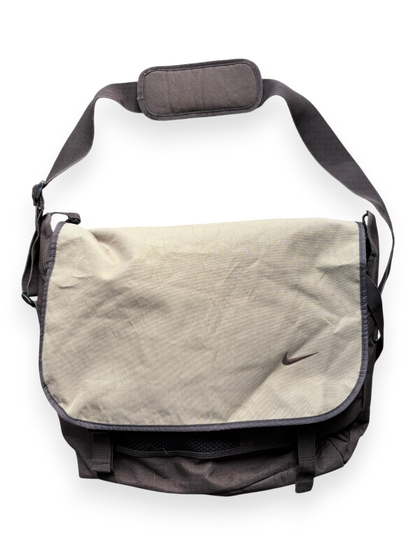 Early 2000's Nike Brown Cream Messenger Bag