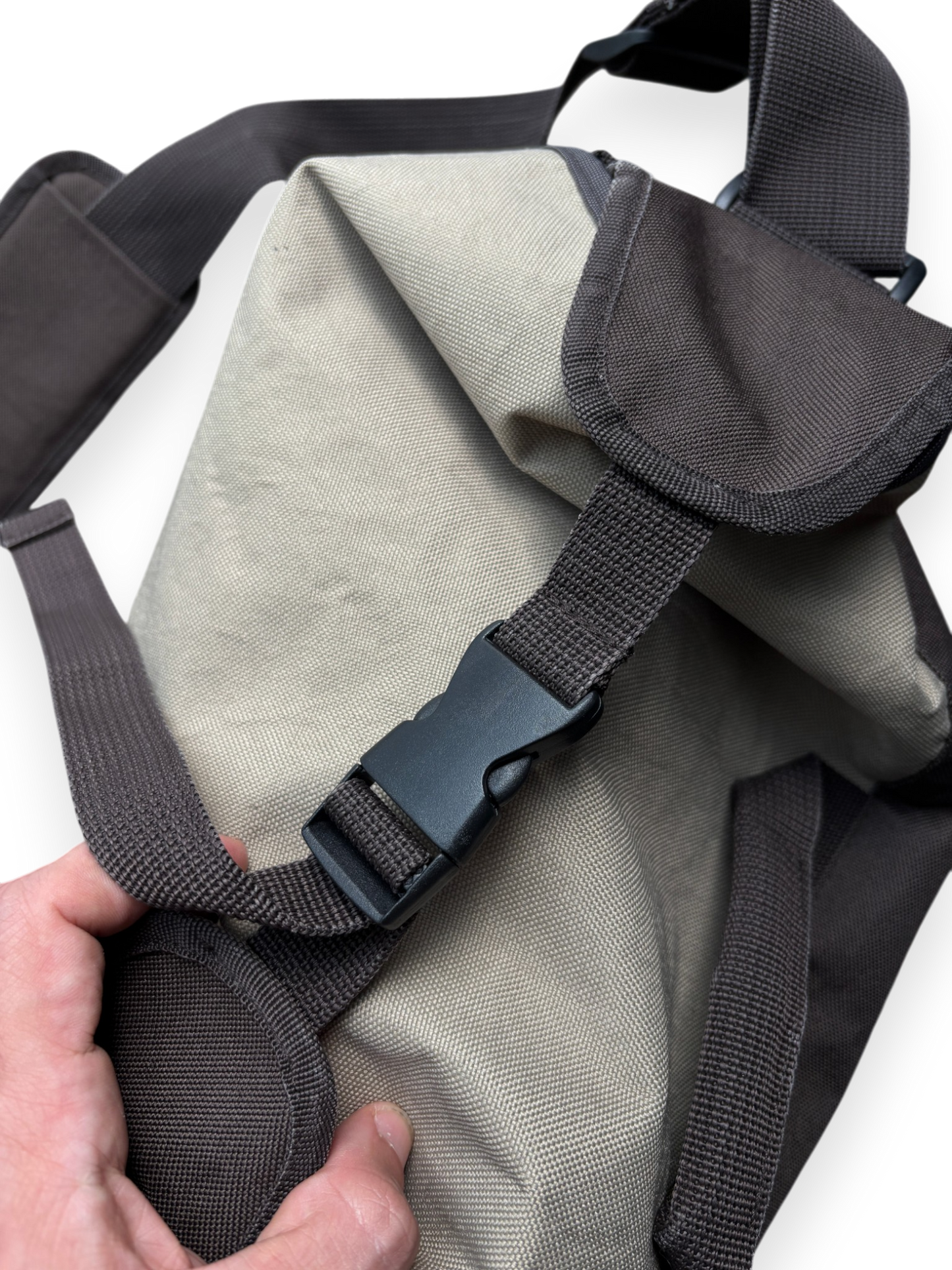 Early 2000's Nike Brown Cream Messenger Bag