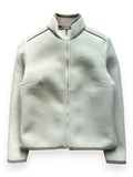 2000's Nike Hidden Pocket Fleece Lined Velour / Neoprene Beige Jacket (S)