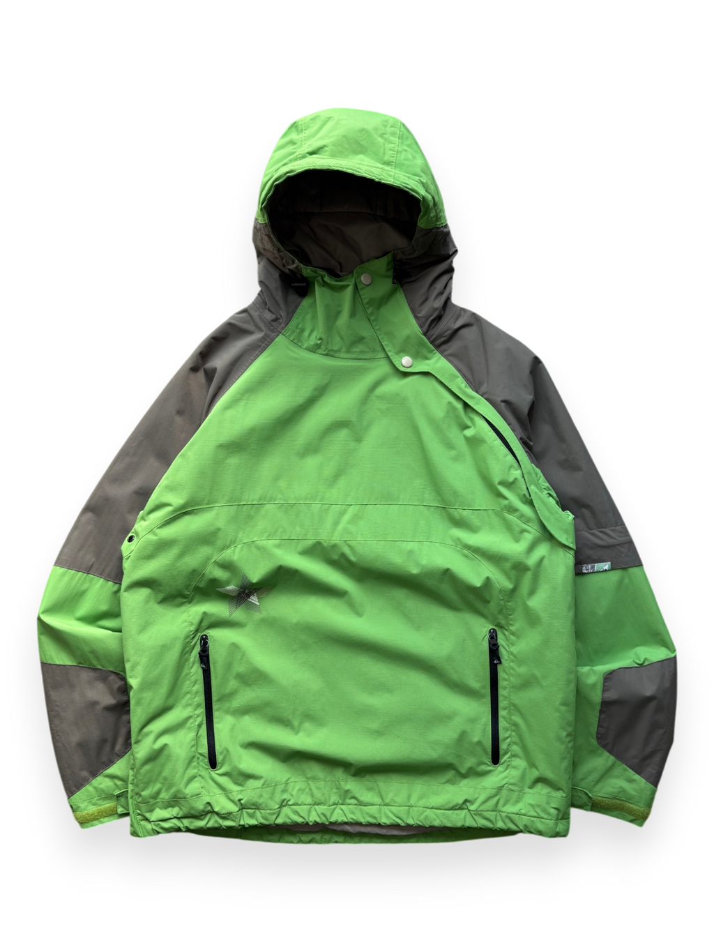 2000's QuickSilver Compass Asymmetrical Green Ski Jacket (L)