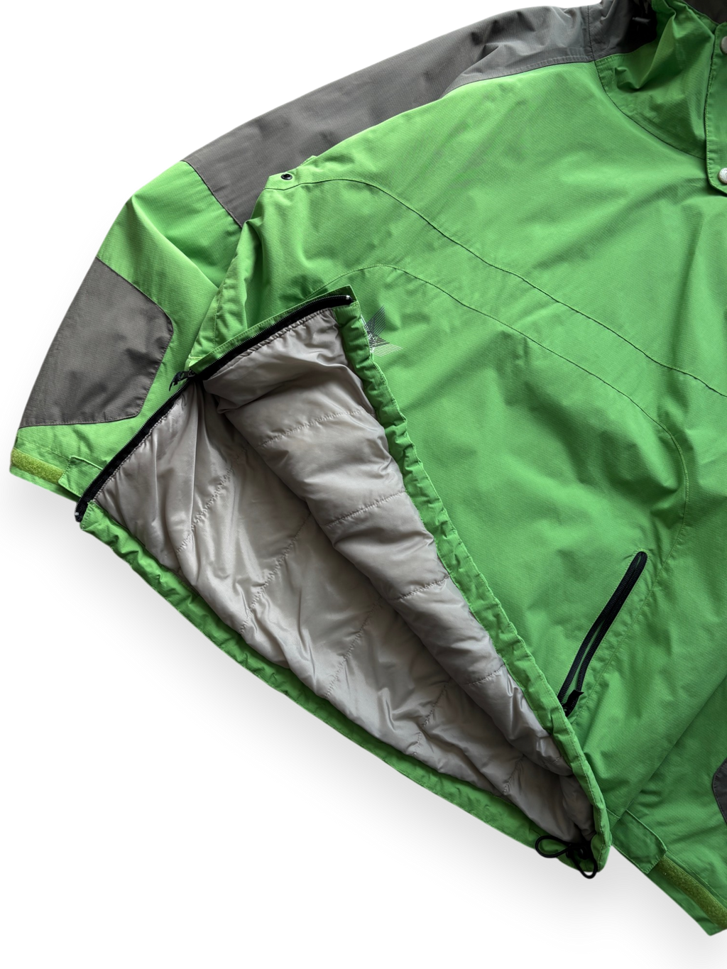 2000's QuickSilver Compass Asymmetrical Green Ski Jacket (L)